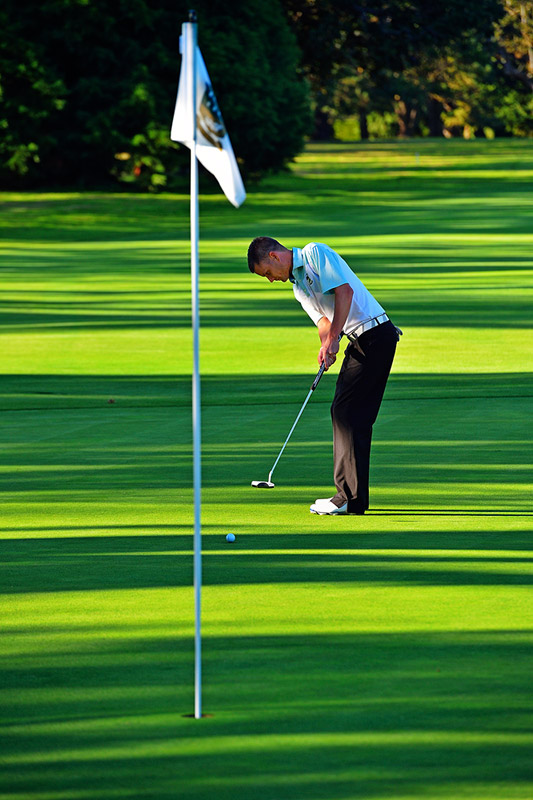 Ian approaching 12th hole
