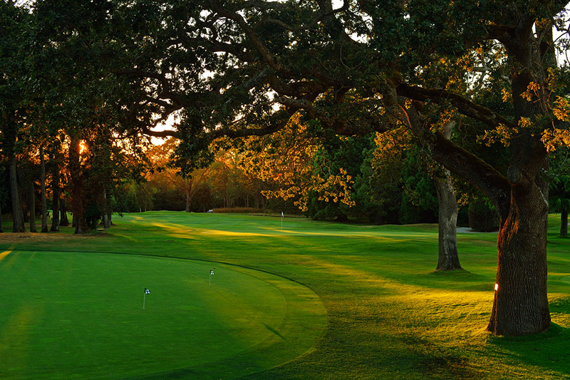 Practice  Green and 9th hole